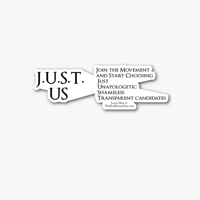 J.U.S.T. US - Logo Decal